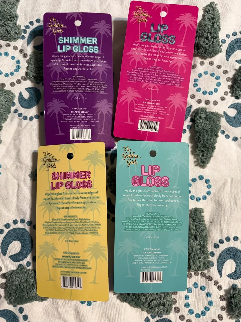 *HOT* The Golden Girls Lip Gloss Set - Multi Pink Shades
